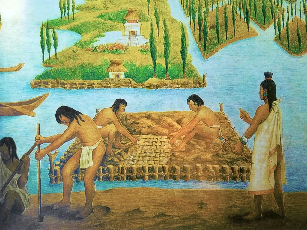 Chinampa – actekų plūduriuojantys sodai