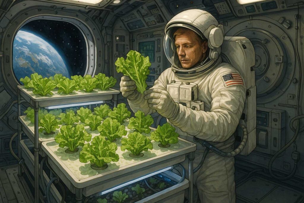 Kosmoso amžiaus sodai kosminėje stotyje