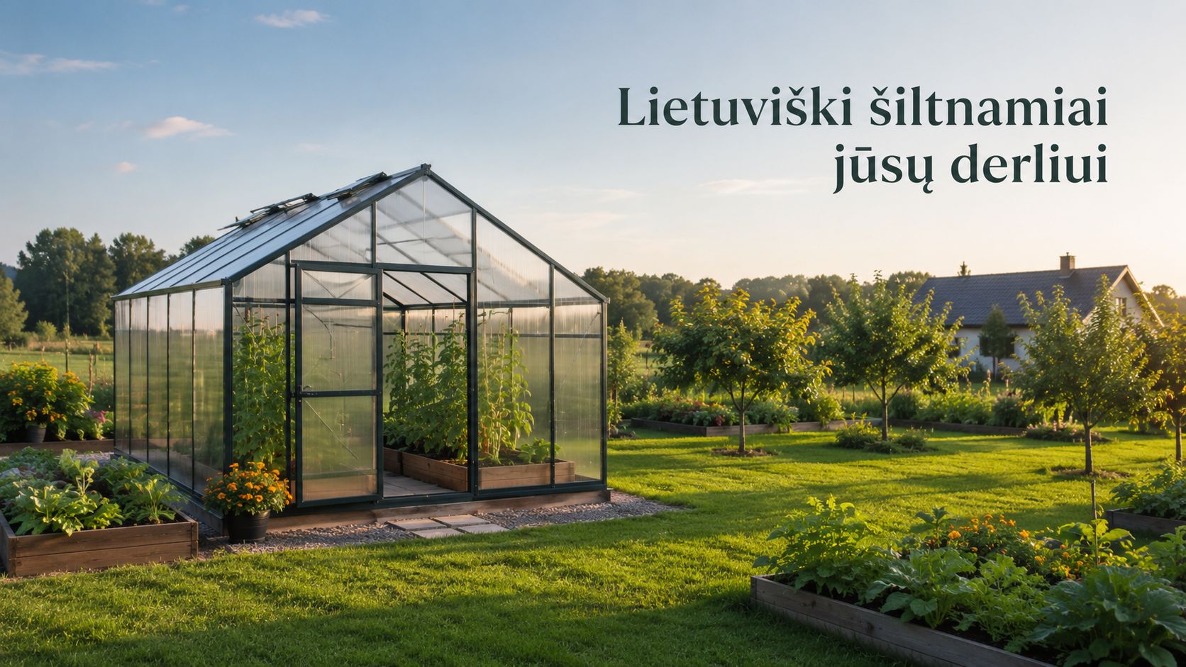 Lietuvos gamintojų šiltnamiai sodui, skirti daržovėms ir augalams auginti