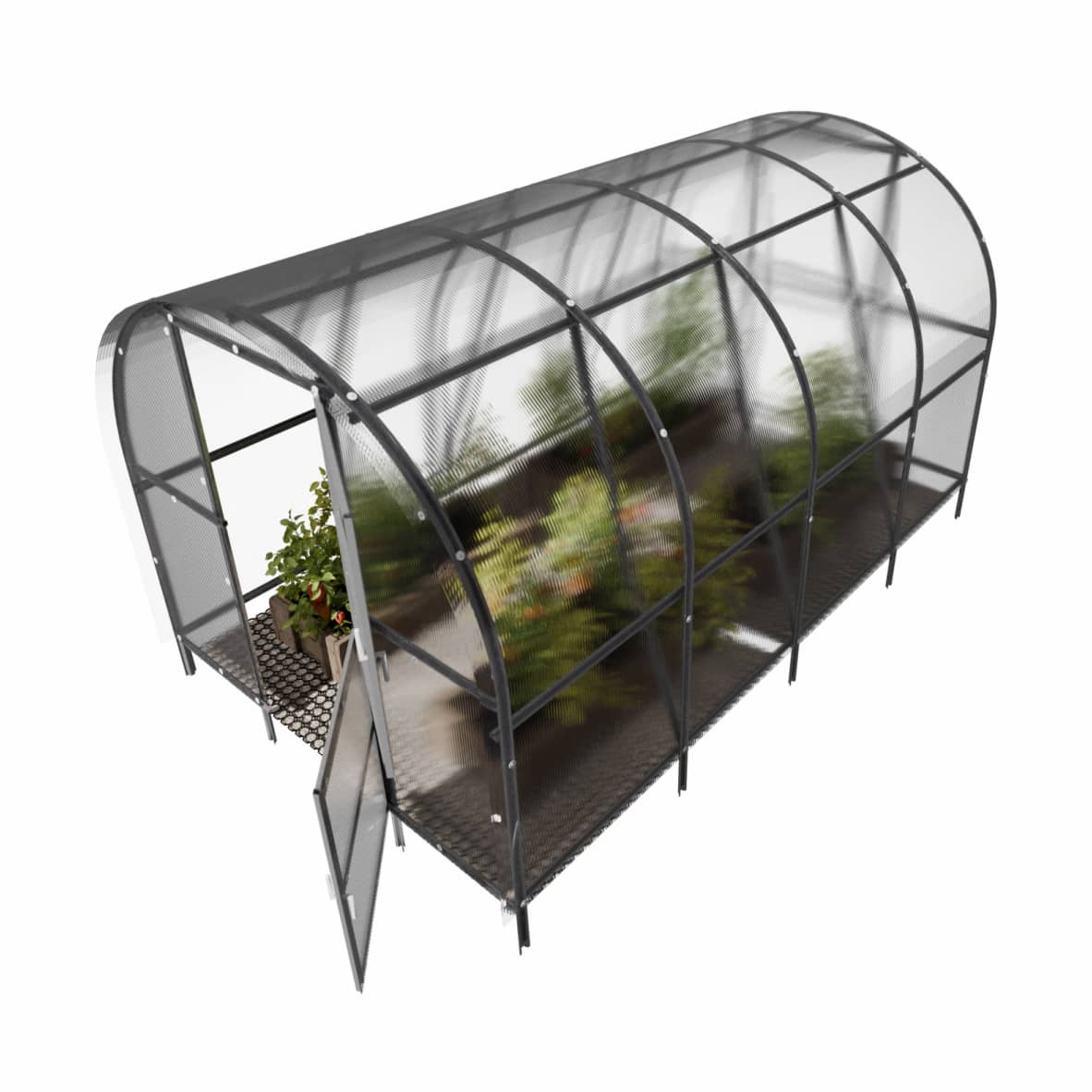 Šiltnamis Baltic LT - 4 mm storio kanalinis polikarbonatas - 3 x 12 m (36 m²) - Image 10