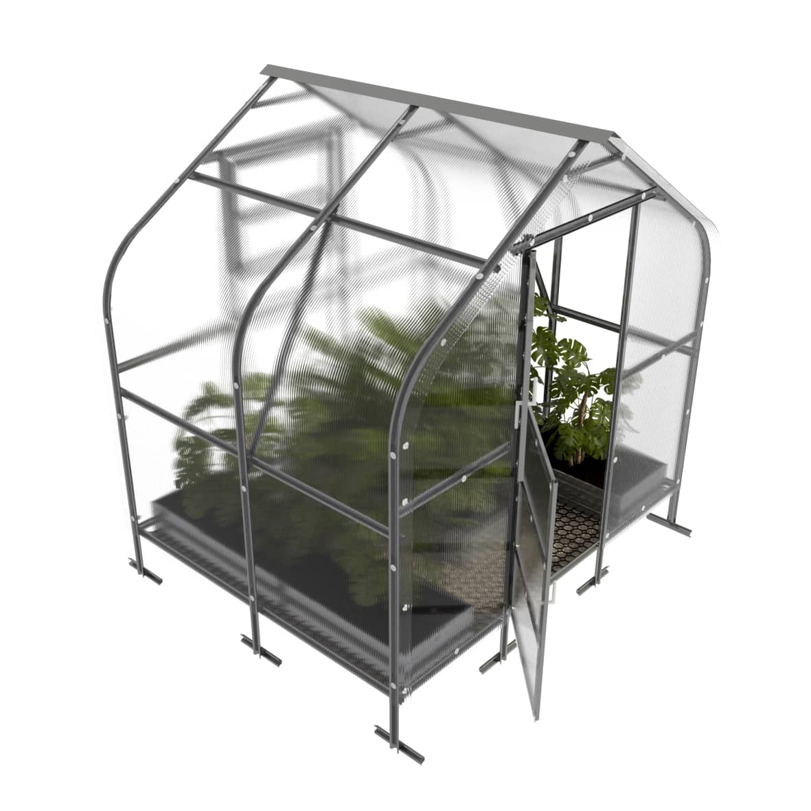 Šiltnamis KLASIKA Drop - 6 mm storio kanalinis polikarbonatas - 2,5 x 4 m (10 m²) - Image 4
