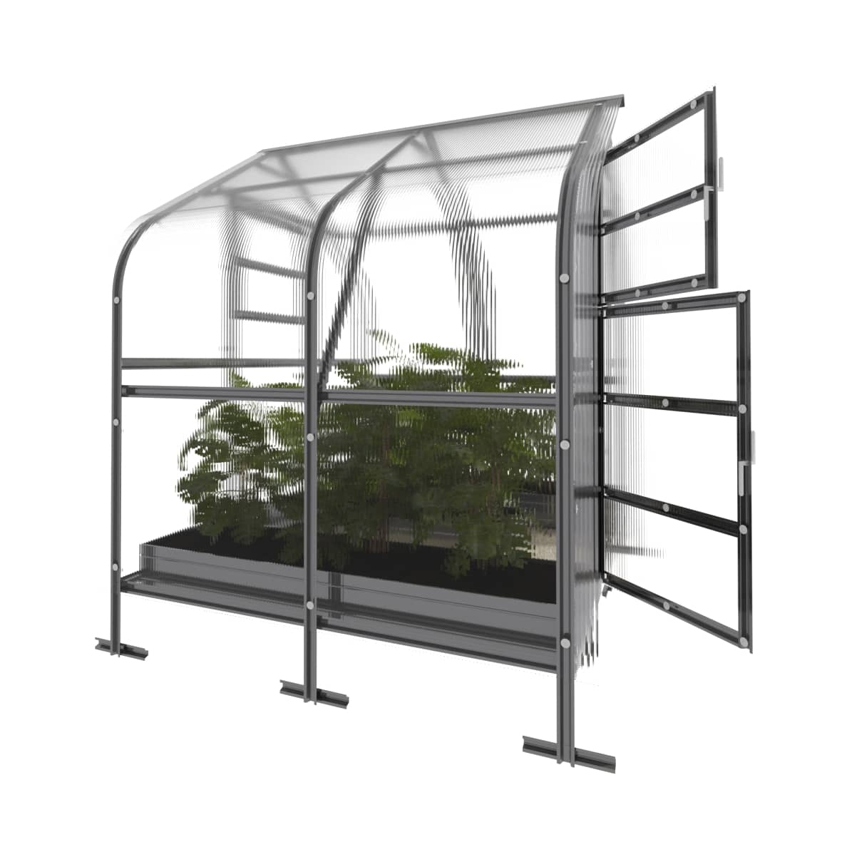 Šiltnamis KLASIKA Drop - 6 mm storio kanalinis polikarbonatas - 2,5 x 4 m (10 m²) - Image 5