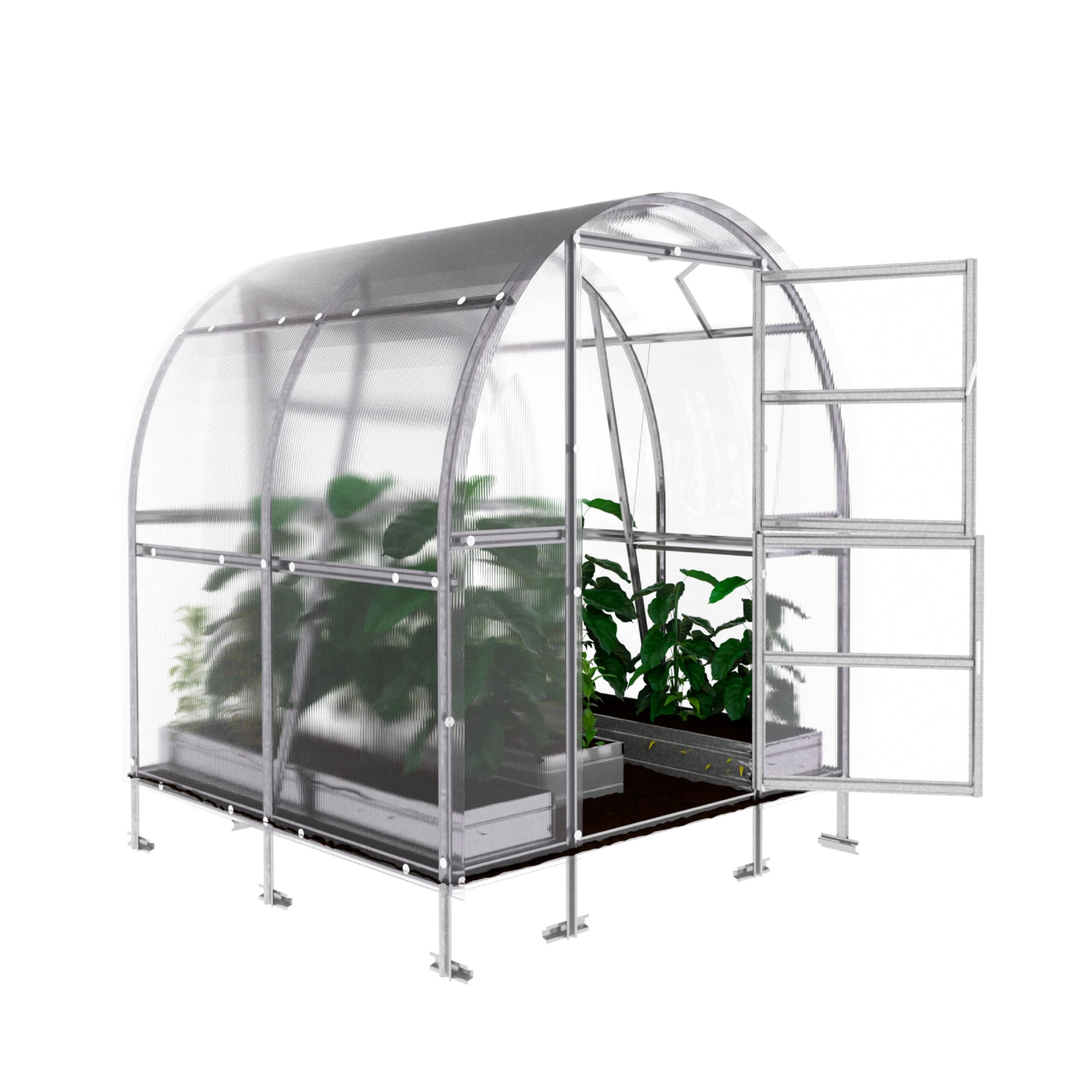 Šiltnamis KLASIKA Slim - 6 mm storio kanalinis polikarbonatas - 2 x 10 m (20 m²) - Image 4