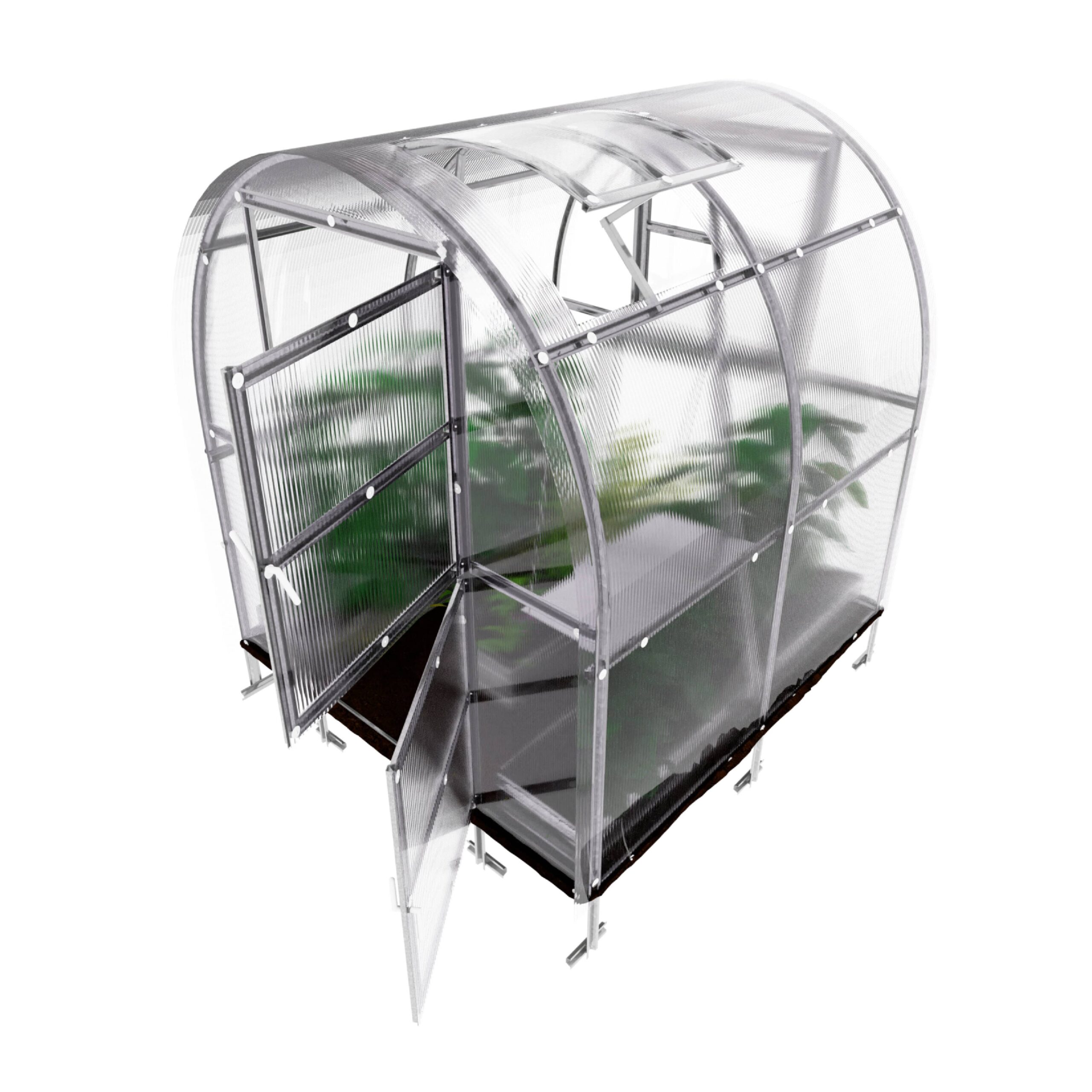 Šiltnamis KLASIKA Slim - 6 mm storio kanalinis polikarbonatas - 2 x 10 m (20 m²) - Image 5