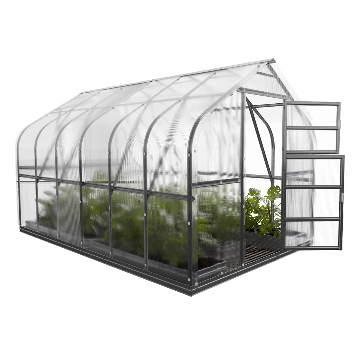 Šiltnamis KLASIKA Standart - 4 mm storio kanalinis polikarbonatas - 2,5 x 8 m (20 m²) - Image 4